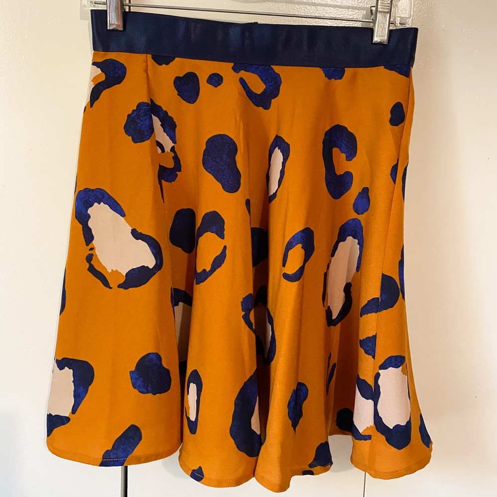 Bold burnt orange skirt